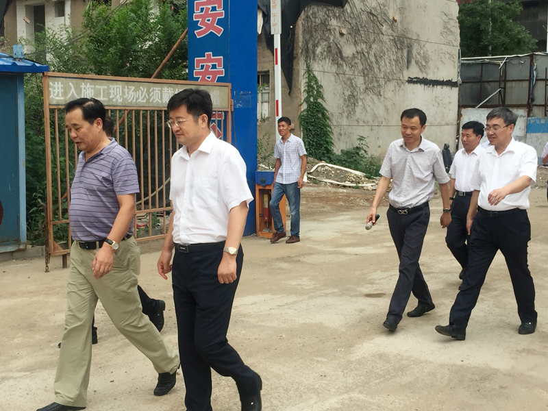 白塔区区委书记蔡鸿源率队莅临视察辽阳中天城市广场项目